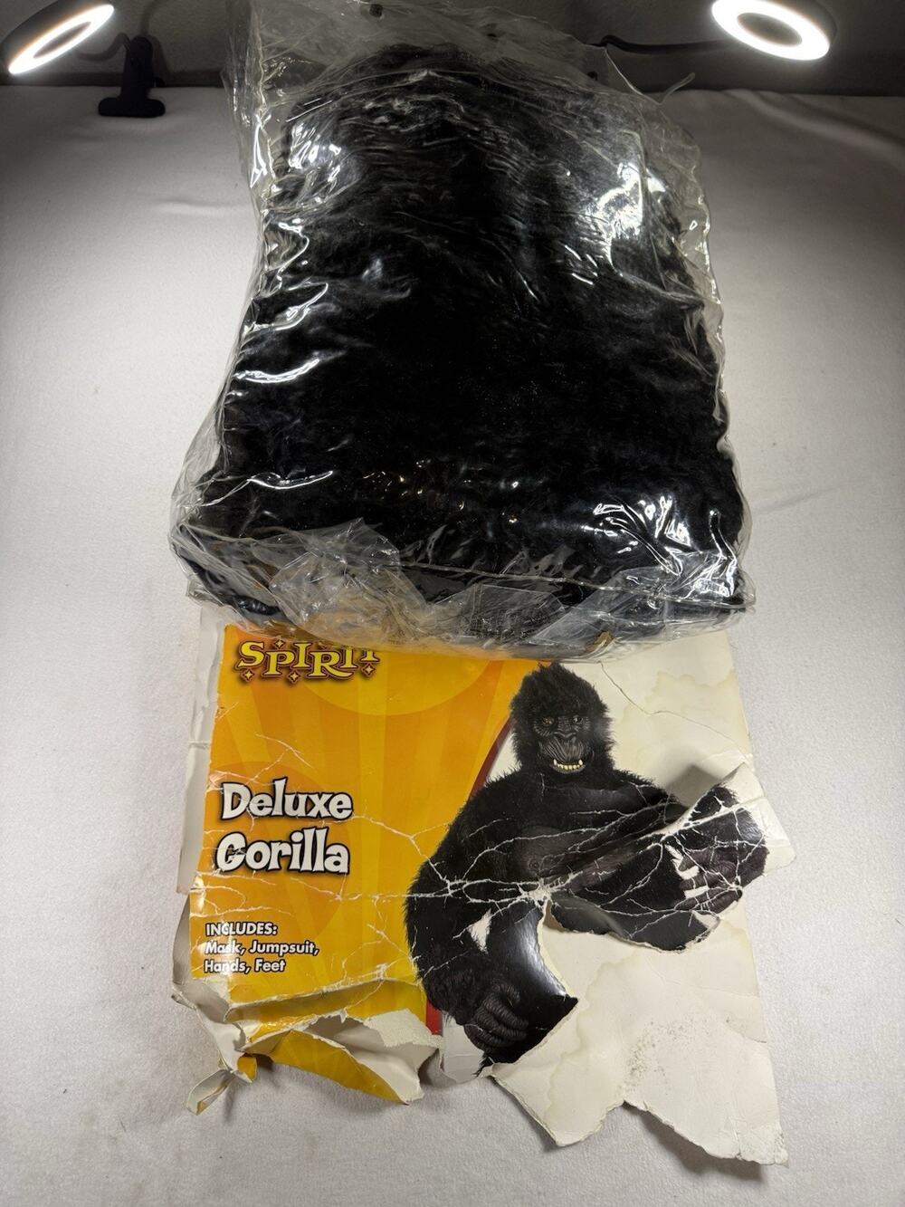 Spirit Halloween Deluxe Gorilla Ape Suit Costume Halloween Adult One Size New